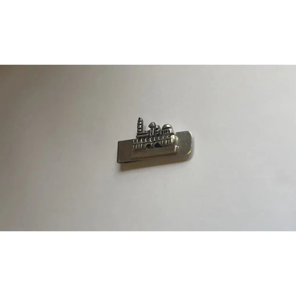 Judaica Sterling Silver 925 Handmade Jerusalem Money Clip
